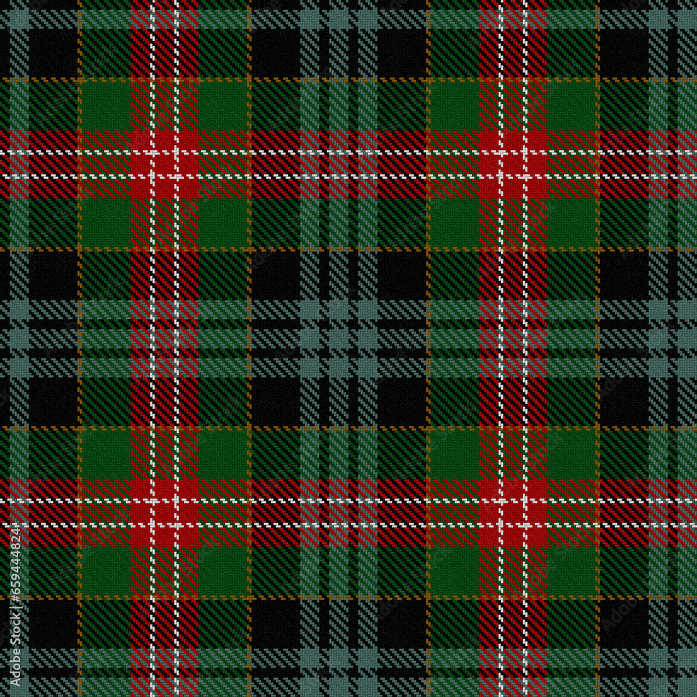 Red, Green, White, Black, Brown Tartan Weave - Tile Red, Green, White, Black, Brown Tartan Weave - Tile