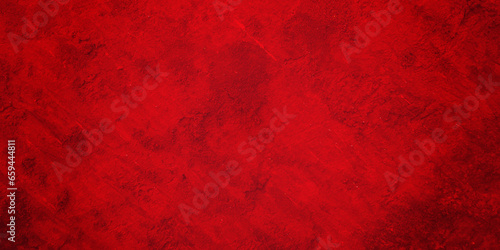 Texture of red decorative plaster or concrete with vignette. Abstract red grunge wall texture background. Abstract grunge background for design.