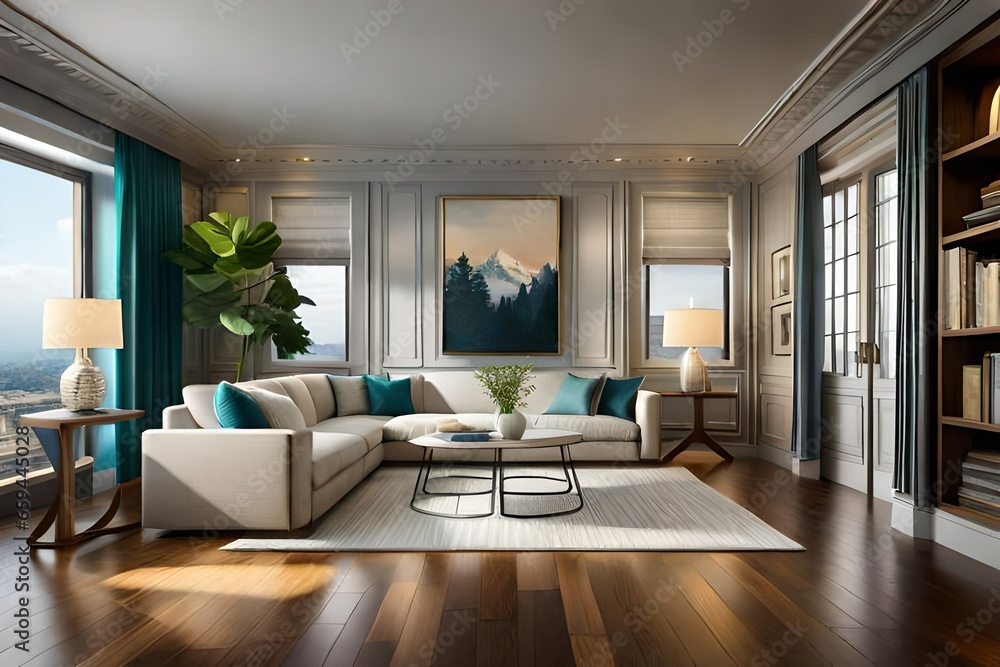 Fototapeta premium Interior living room