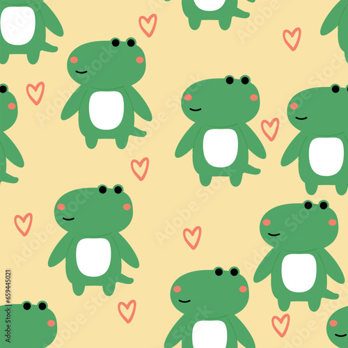 Seamless pattern of cute crocodile face on pastel background.Reptile animal character cartoon design.Image for card poster baby clothing.Kawaii