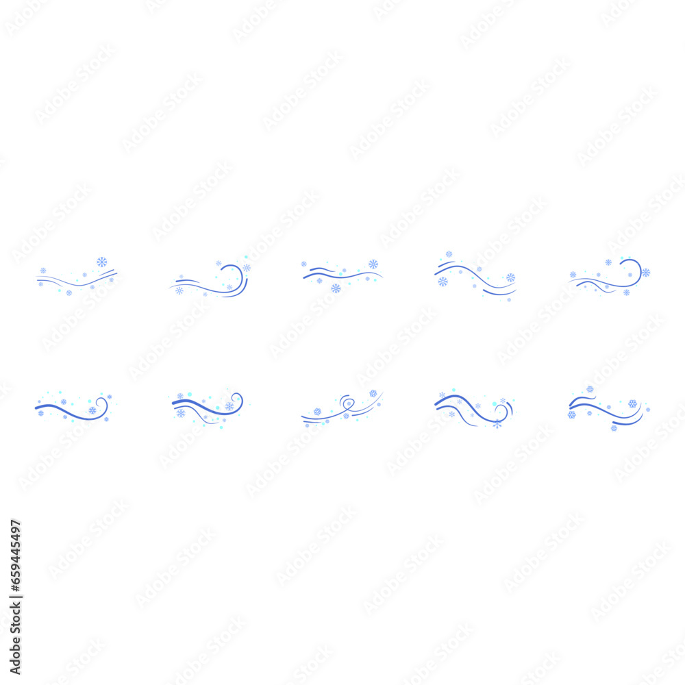 Fototapeta premium Winter Wind Blowing Snowflake