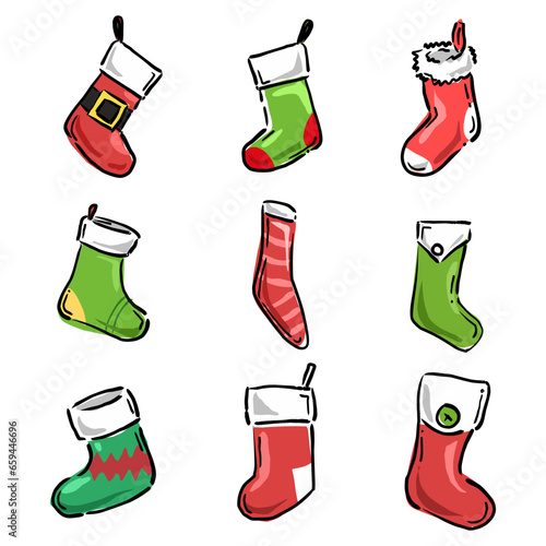 christmas socks set, christmas stocking
