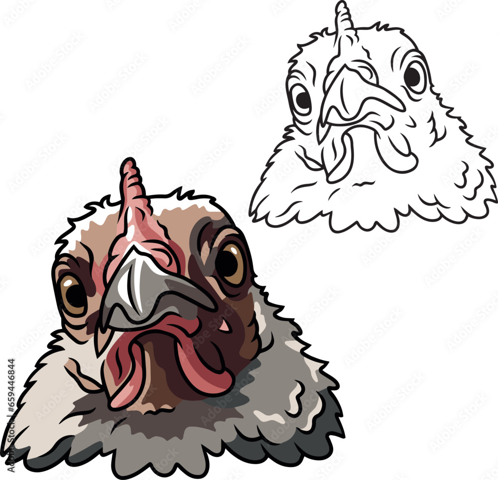 Realistic chicken head Realistic chicken head