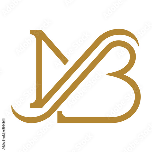 luxury M B letter logo for fashion