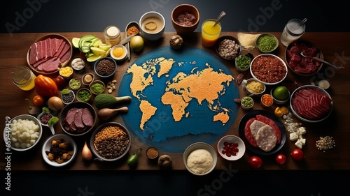 Cultural Diversity Through Cuisine, Photo of a Variety of International Foods