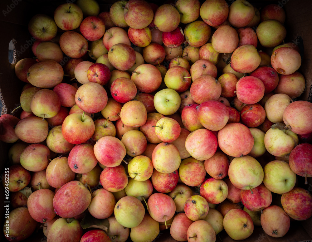 Fruits in a supermarket. Apples. Fruits in a supermarket. Apples.