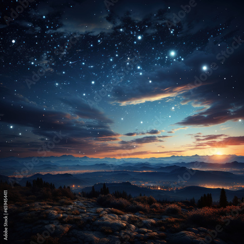 a beautiful night sky with stars 