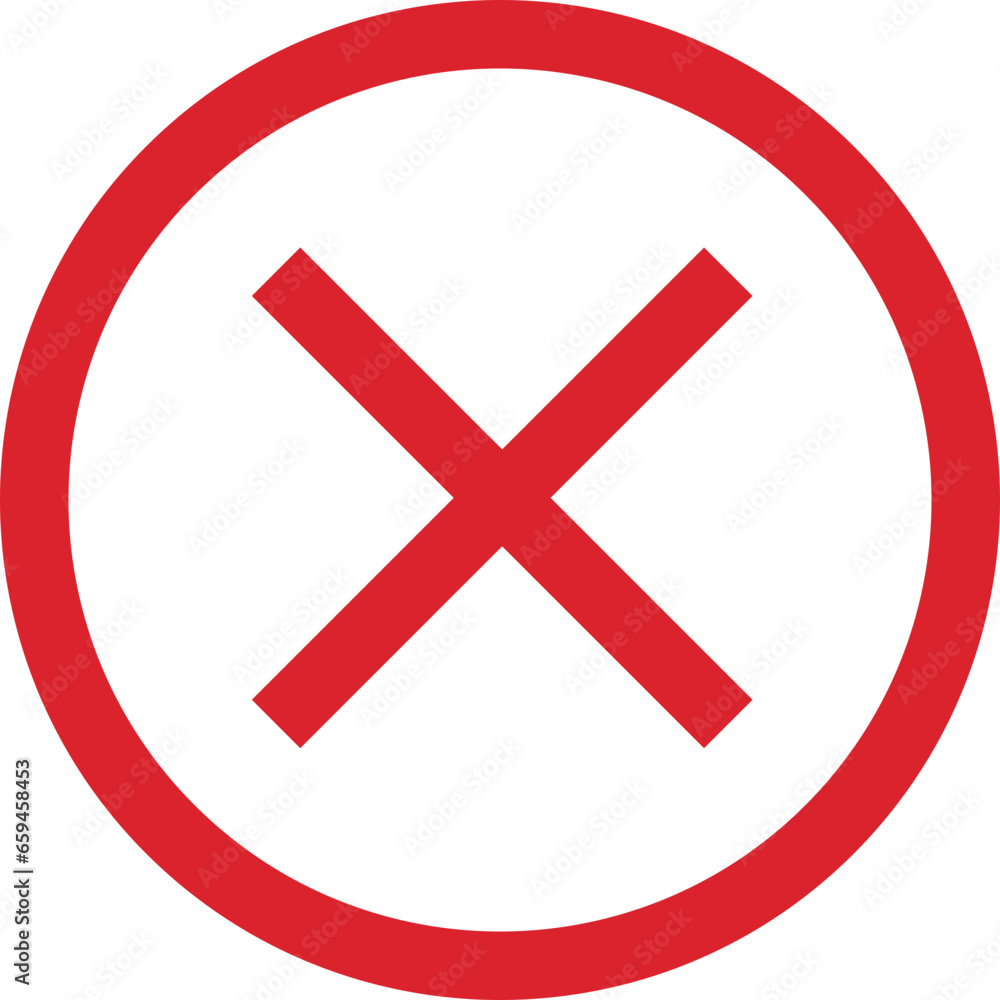Close icon vector sign. Cancel symbol web design. Error Close icon vector sign. Cancel symbol web design. Error
