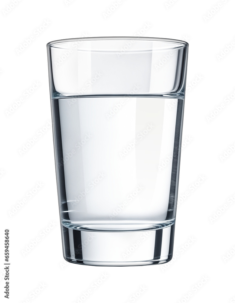 glass of water isolated on transparent background
