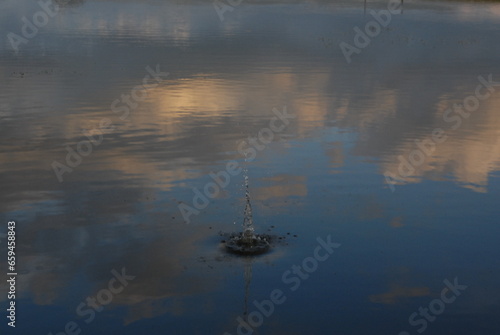 Splash in lake