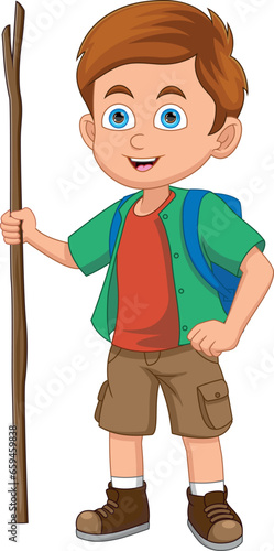 happy adventure boy cartoon