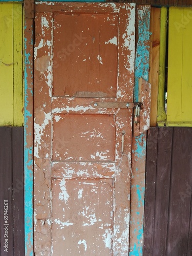 Old vintage locked door texture