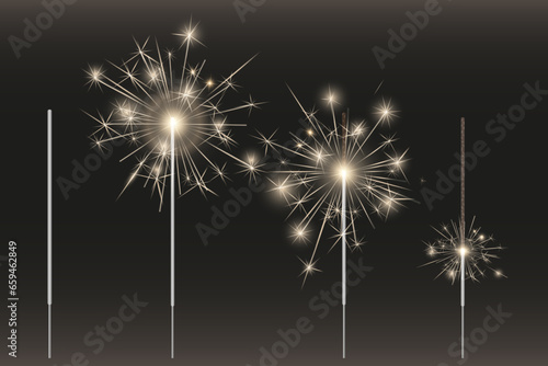 sparklers  sparks  New Year s mood  joy