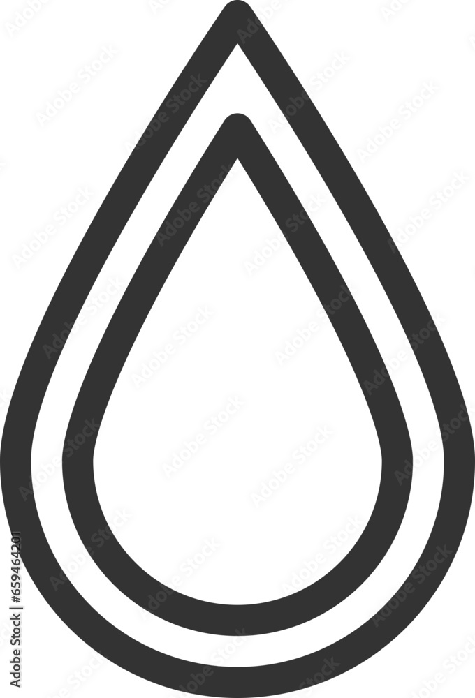 Drop water icon vector isolated design element Drop water icon vector isolated design element