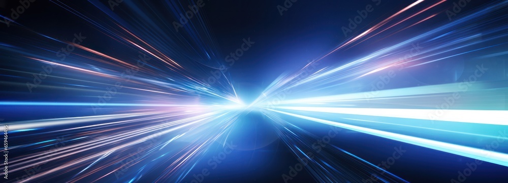 blue neon speed motion light abstract background