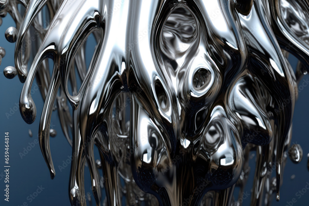 Aqueous Alloys Unleashed: Dynamic 3D Metal Shapes in Abstract Harmony Aqueous Alloys Unleashed: Dynamic 3D Metal Shapes in Abstract Harmony