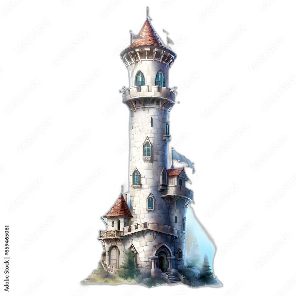 Fototapeta premium tower isolated on transparent or white background