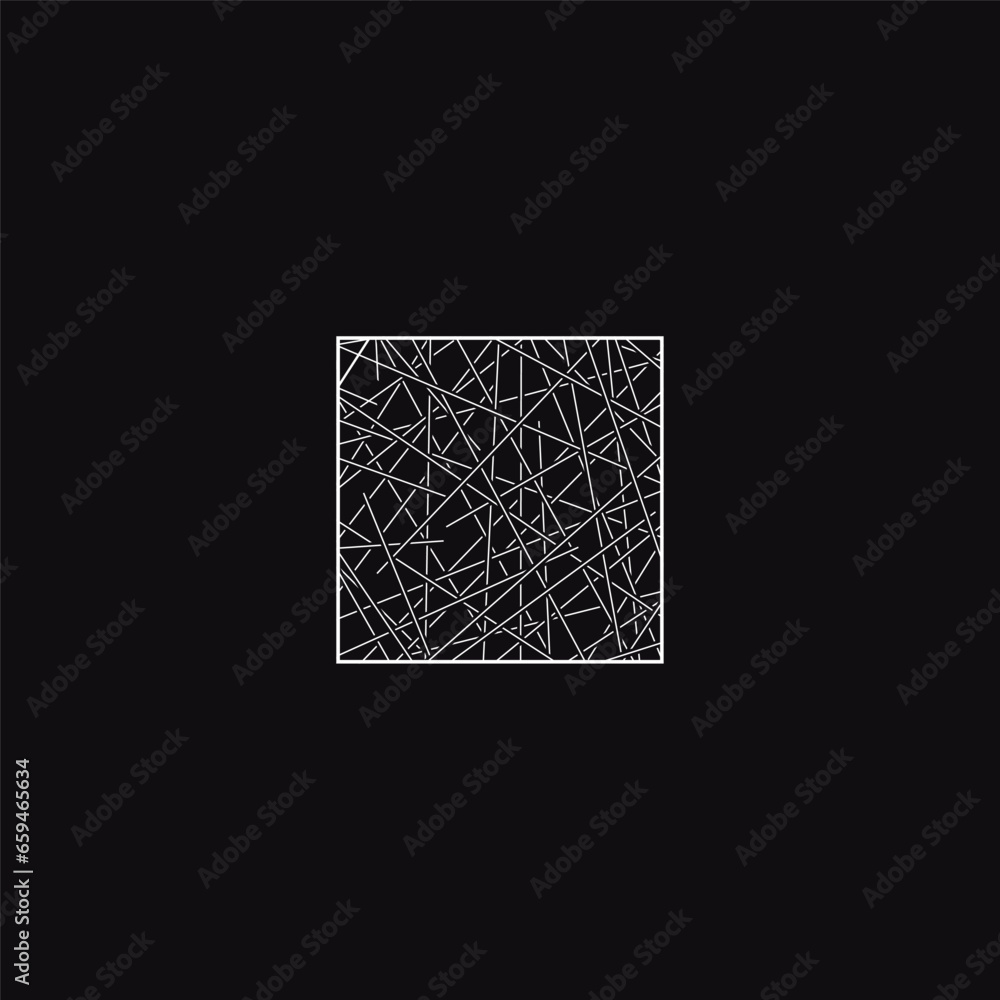 Creative lines nest logo design illustration vector template