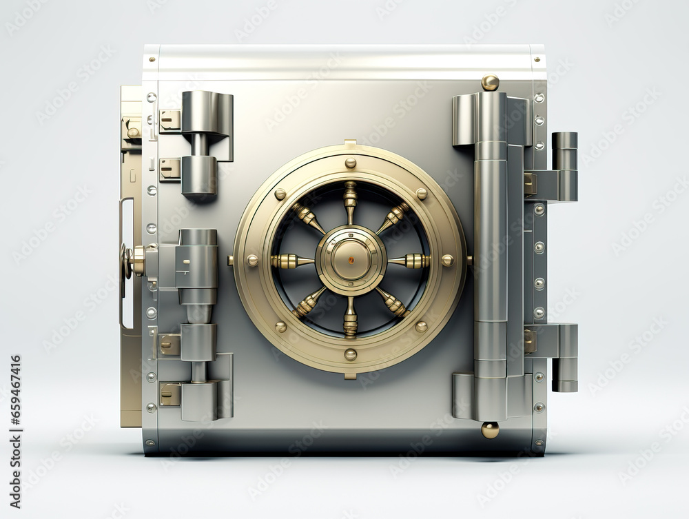  3D Illustration of a Bank Vault