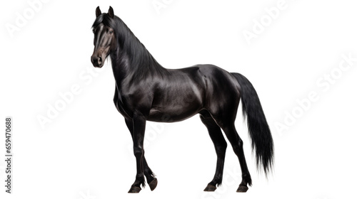 Black horse shiny isolated on transparent  background  Png files