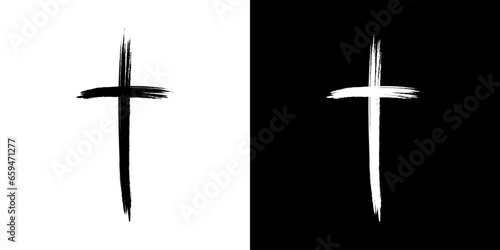 Cross, great religion logo for any purposes. Christian cross illustration.