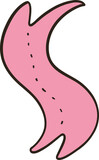 cute pink ribbon party stickers 