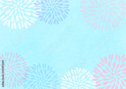 和風の花イラスト背景　