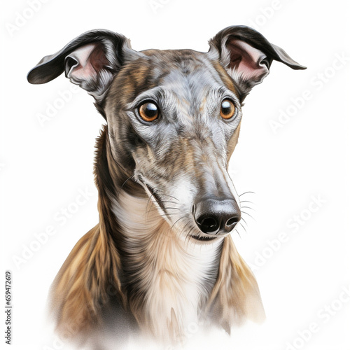 greyhound portrait