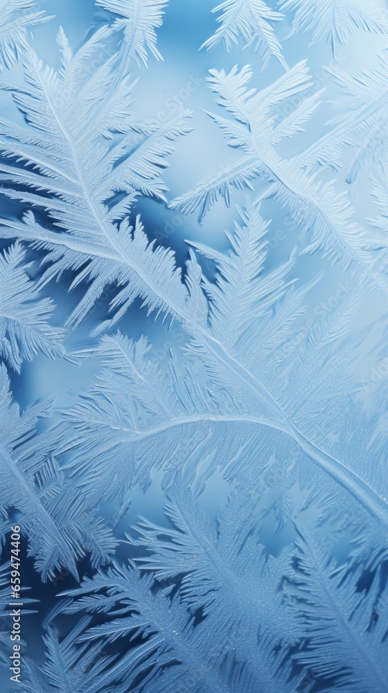 frost on the glass, close up photo