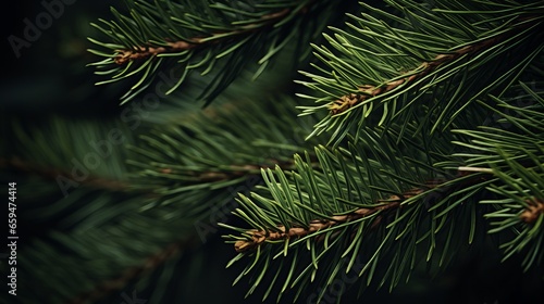 Macro photograph of pine needles