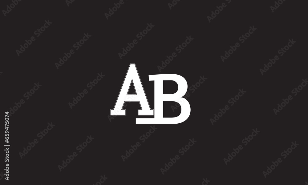 AB, BA, A, B Abstract Letters Logo Monogram AB, BA, A, B Abstract Letters Logo Monogram