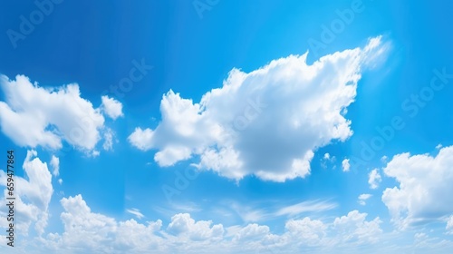 Beautiful blue sky clouds for background Panorama of sky. © Fred