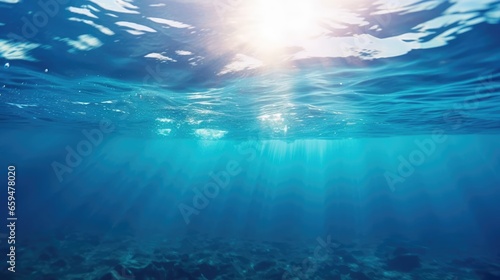 Blue sea under the ocean