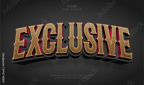 Exclusive Text Effect Style. Editable Text Effect Style 3d Luxury Gold Bronze.