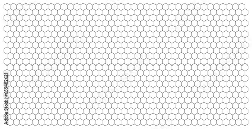 Isometric cube grid seamless pattern. Line grid. hexagon texture. mesh background. Geometric squared pattern. Vector illustration. Background with honeycomb pattern in white-black, vector illustration