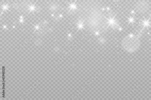 Brilliant dust vector shine. Glittering shiny ornaments for background. Vector illustration.  