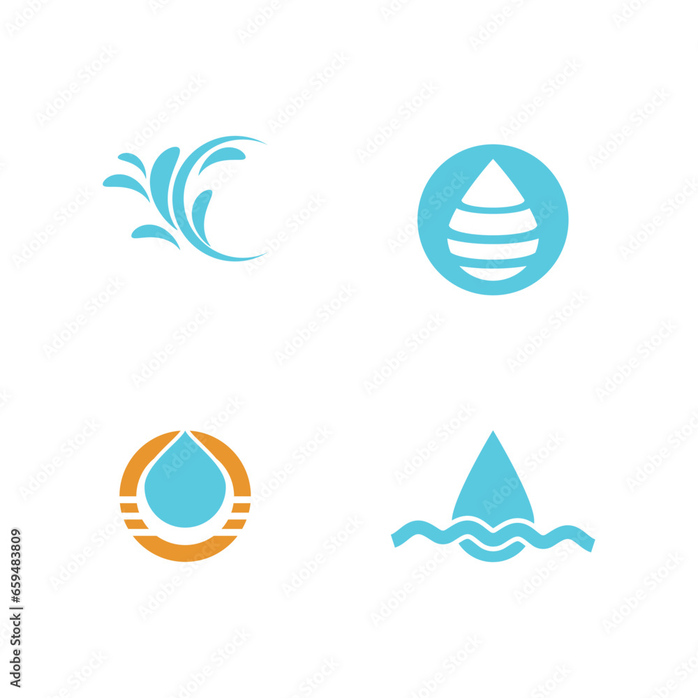 Water drop illustration logo vector design Water drop illustration logo vector design