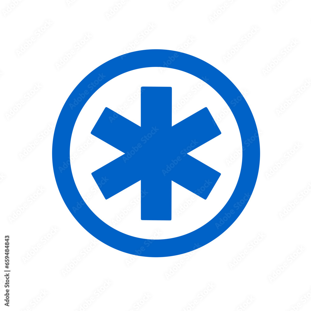 health star symbol vector on white background.health icon health star symbol vector on white background.health icon