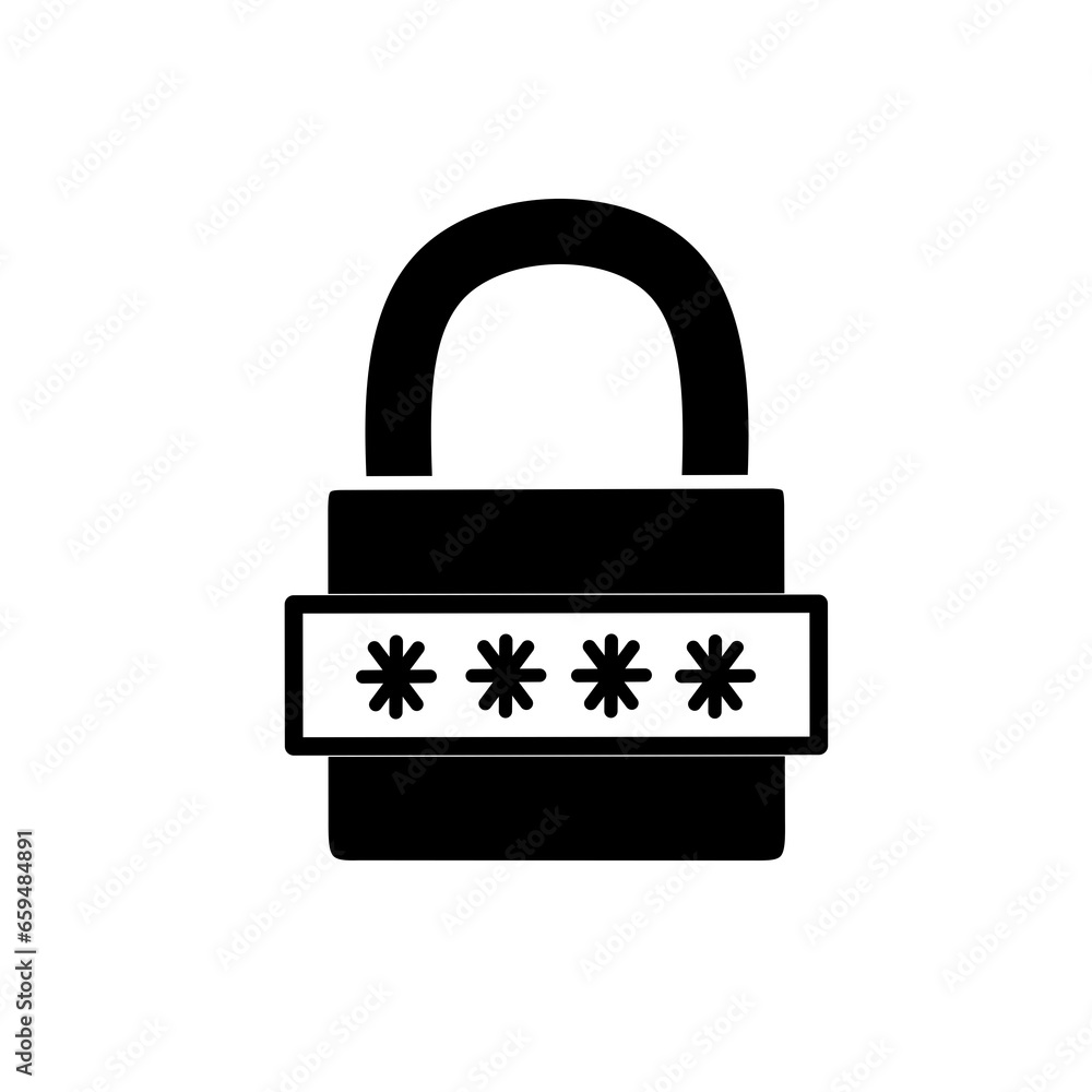 password icon.vector of padlock with password password icon.vector of padlock with password