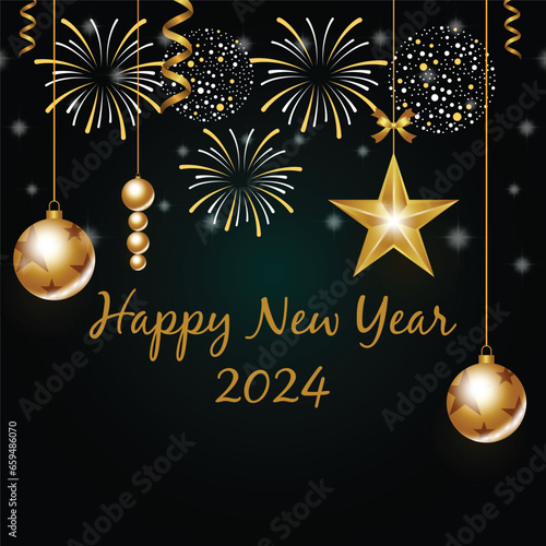 vector realistic new year illustration
