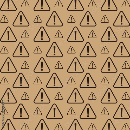 Warning sign beautiful pattern seamless vector illustration background