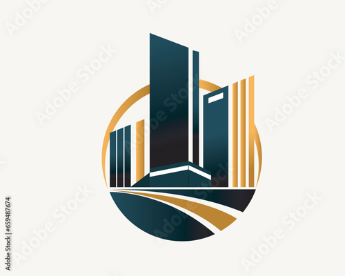 Simple and unique Skyline logo
