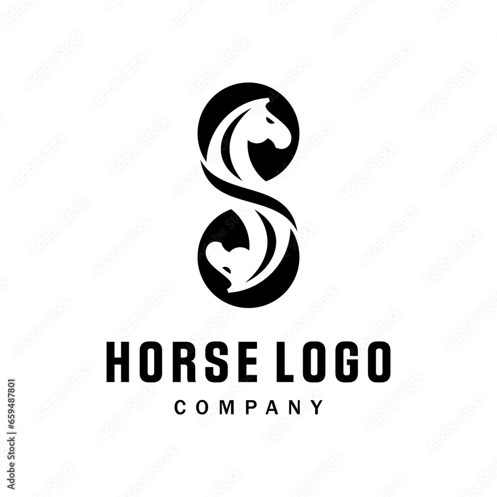 Unique Horse Latter S Symbol Logo Design Unique Horse Latter S Symbol Logo Design