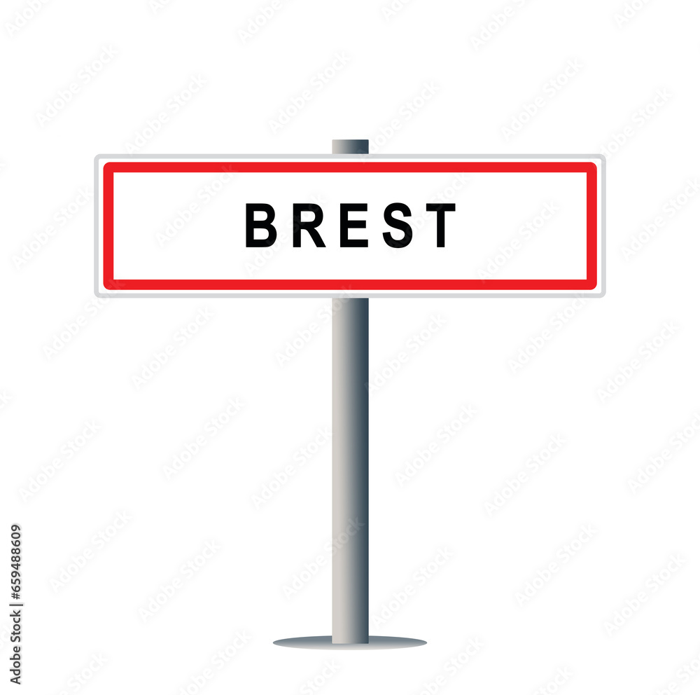 Illustration of a France's city sign stating Illustration of a France's city sign stating