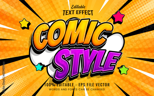 Retro editable text effect comic style Premium Vector	
