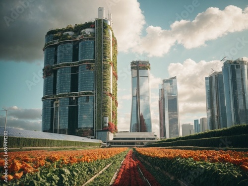 Skyscraper with integrated renewable energy sources