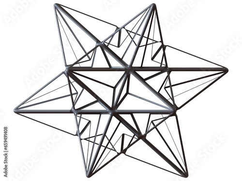 Wireframe Shape Great Icosahedron 3D print model photo