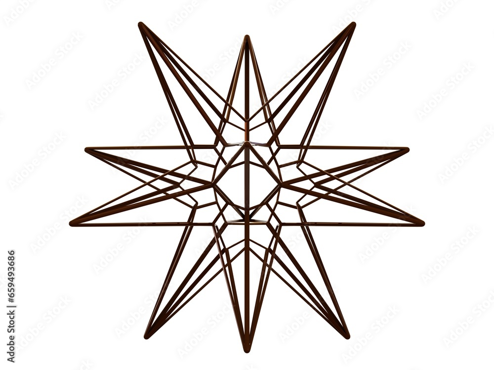 Wireframe Shape Great Triambic Icosahedron 3D print model Wireframe Shape Great Triambic Icosahedron 3D print model