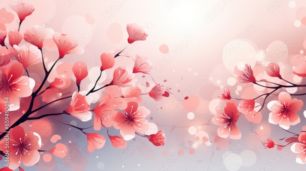 Abstract art luxury minimal style wallpaper with spring flower and leaves, background for banner, poster, web packaging, Generative AI Abstract art luxury minimal style wallpaper with spring flower and leaves, background for banner, poster, web packaging, Generative AI