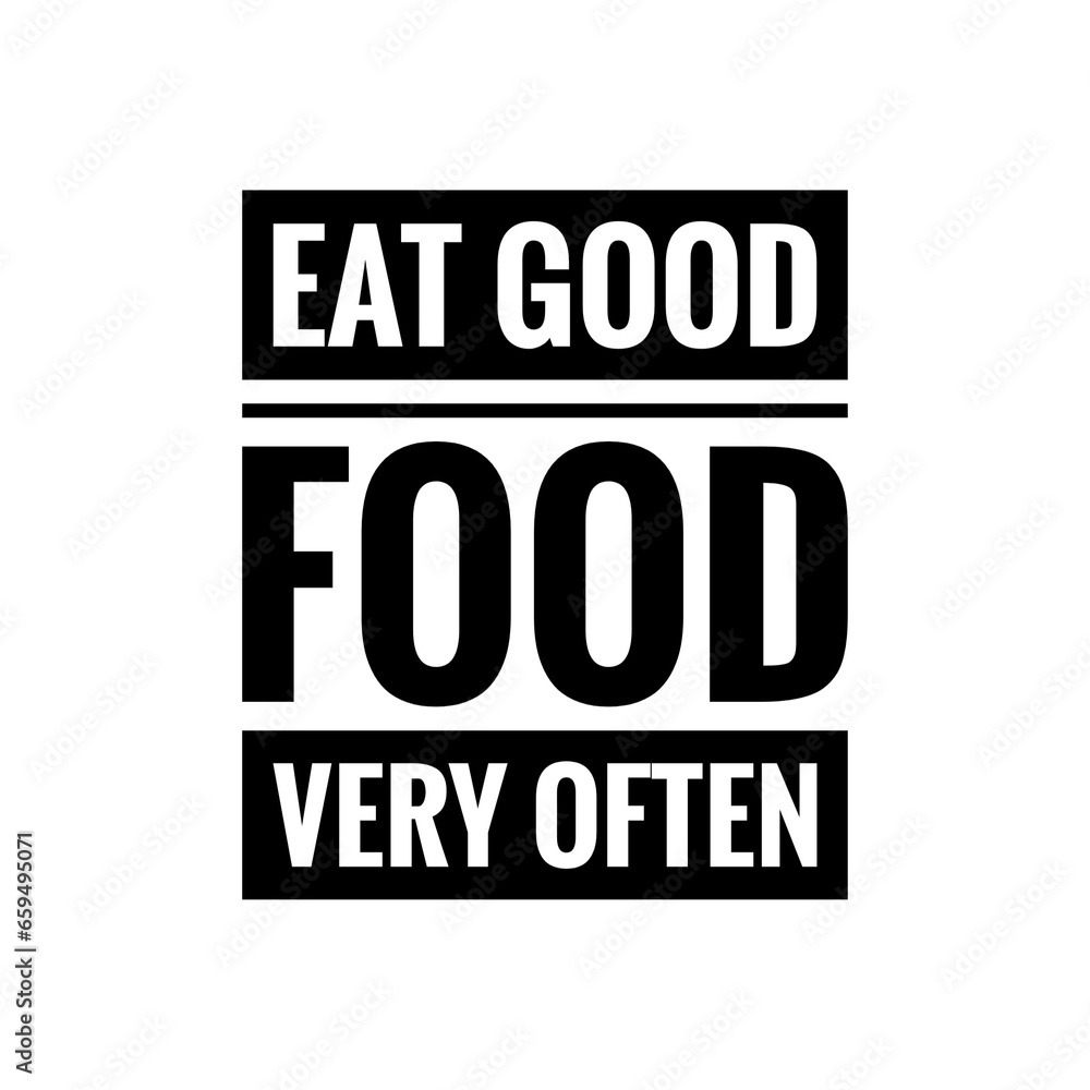 ''Enjoy food'' Concept Quote Illustration